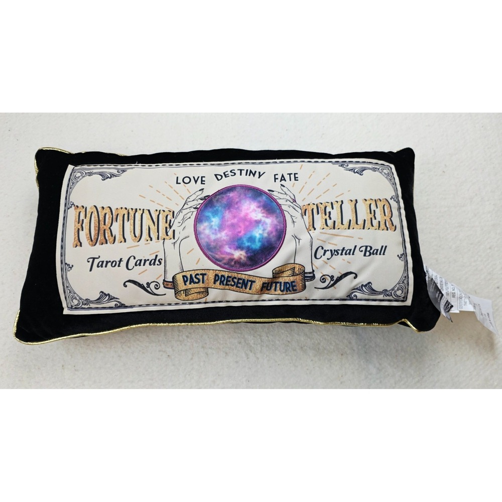 Ashland Midnight Moon Halloween Fortune Teller Lumbar Throw Pillow 10" X 20"